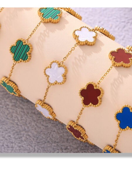 Alternative view of Gold & Green Steel Bracelet