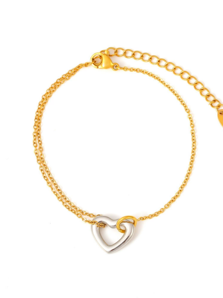 Gold & Silver Steel Bracelet