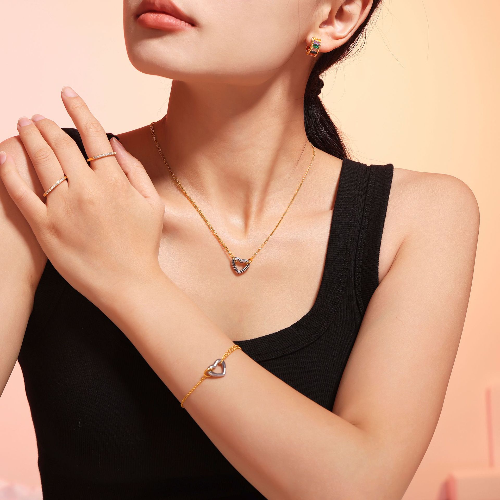 Gold & Silver Steel Bracelet - Image 2