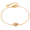 Gold Steel & Zirconia Bracelet