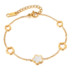 Gold Steel & Zirconia Bracelet