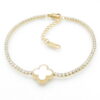 Gold Steel & Zirconia Bracelet