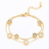 Gold Steel & Zirconia Bracelet