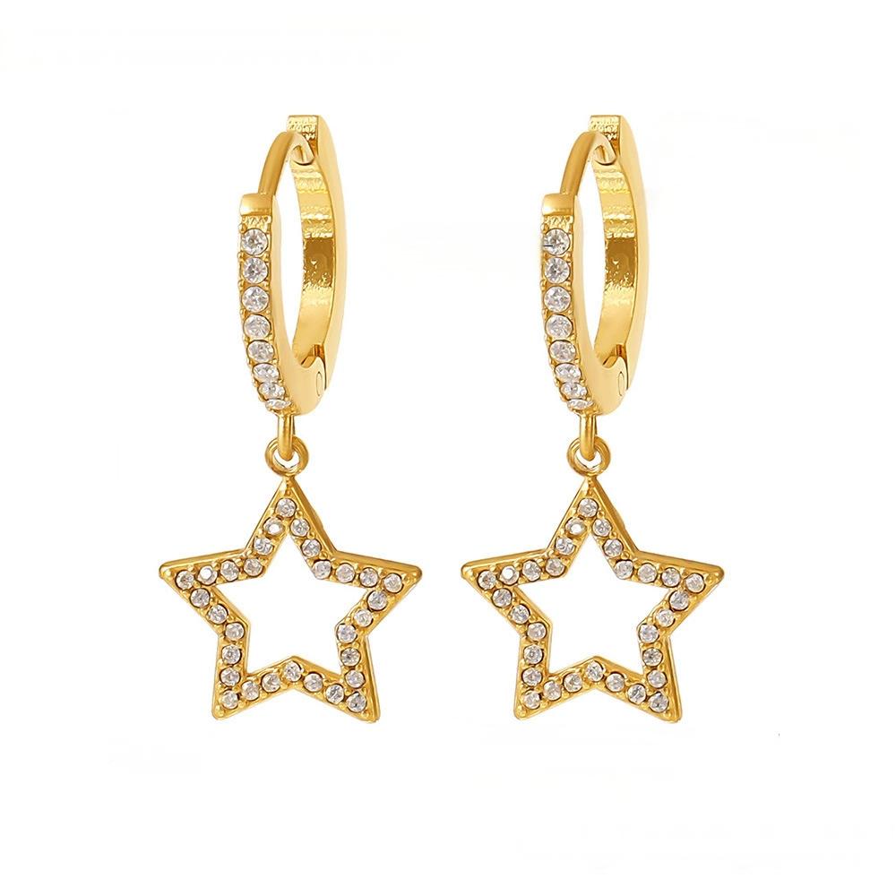 Gold Steel Earings