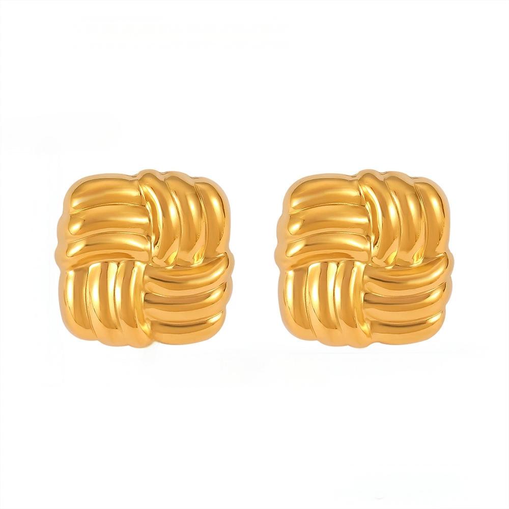 Gold Steel Earings