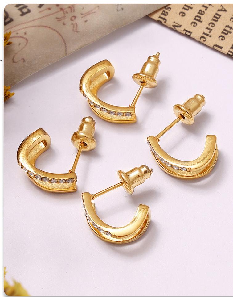Gold Steel Earings - Image 5