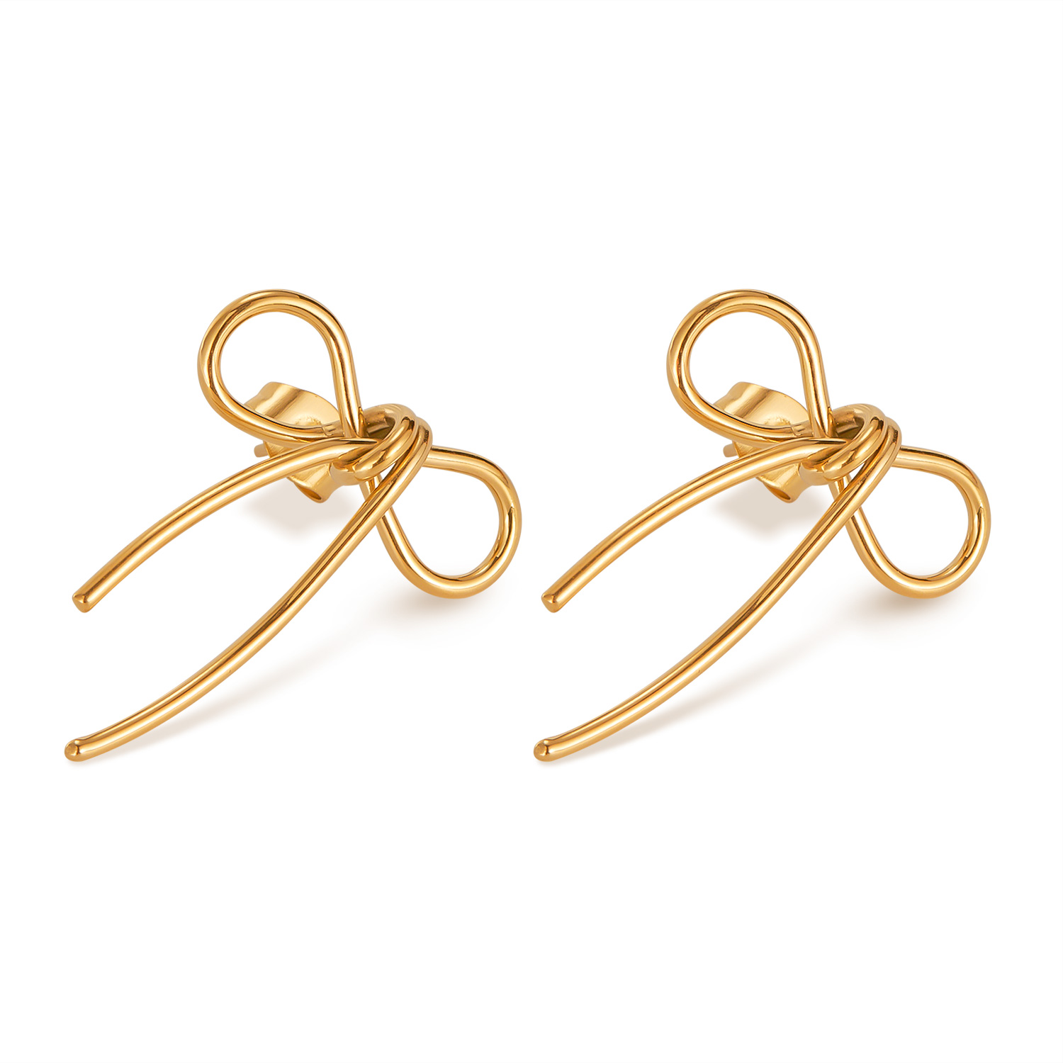 Gold Steel Earings