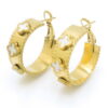Gold Steel Earings