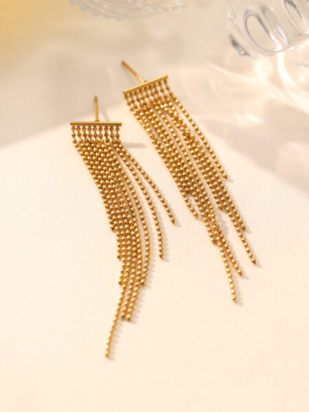 Alternative view of Gold Steel Earings