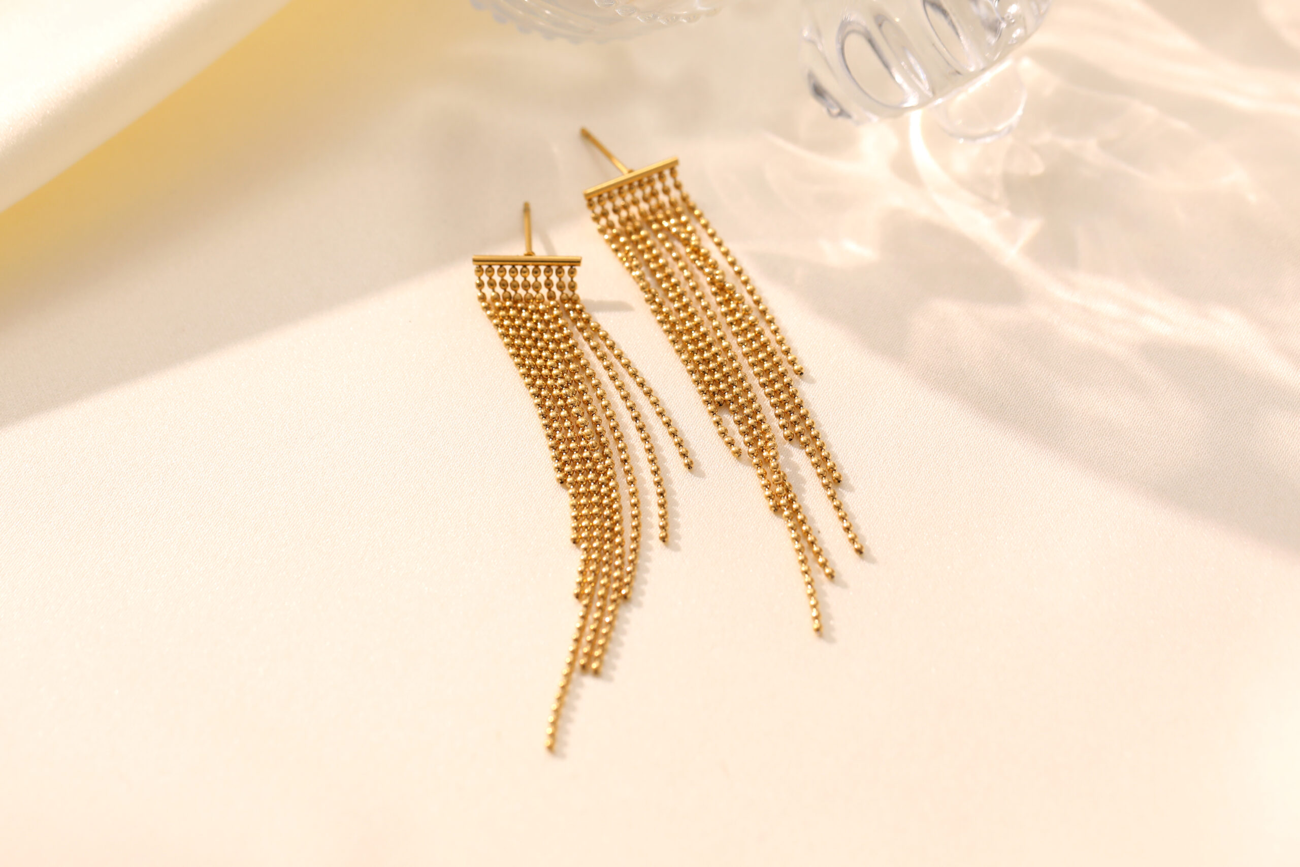 Gold Steel Earings - Image 2
