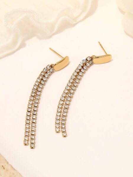 Alternative view of Gold Steel Earings