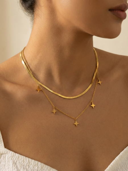 Gold Steel Necklace
