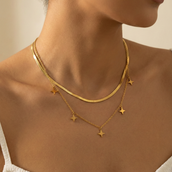 Gold Steel Necklace