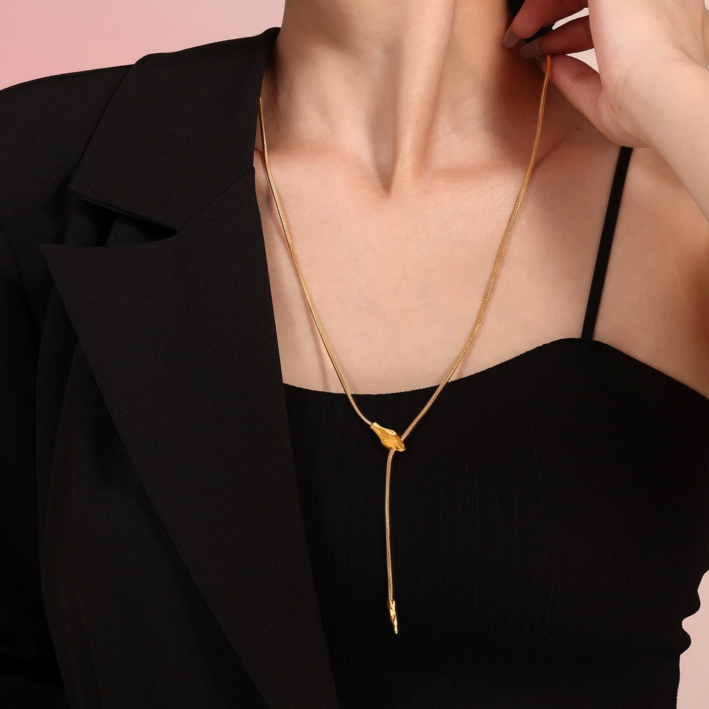 Gold Steel Necklace - Image 2