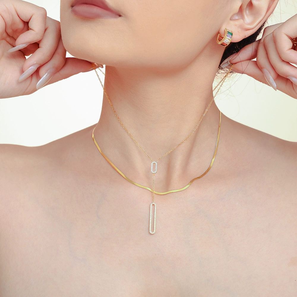 Gold Steel Necklace - Image 3