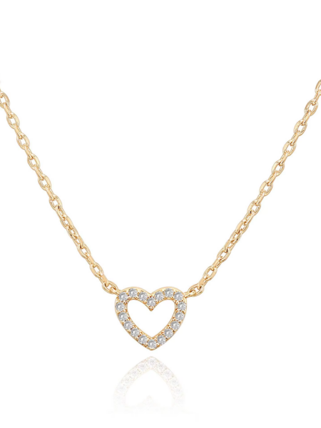 Gold Steel & Rhinestone Necklace