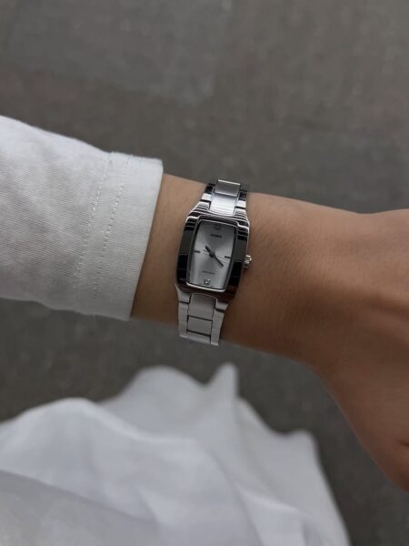 Alternative view of Casio Rectangular White Silver