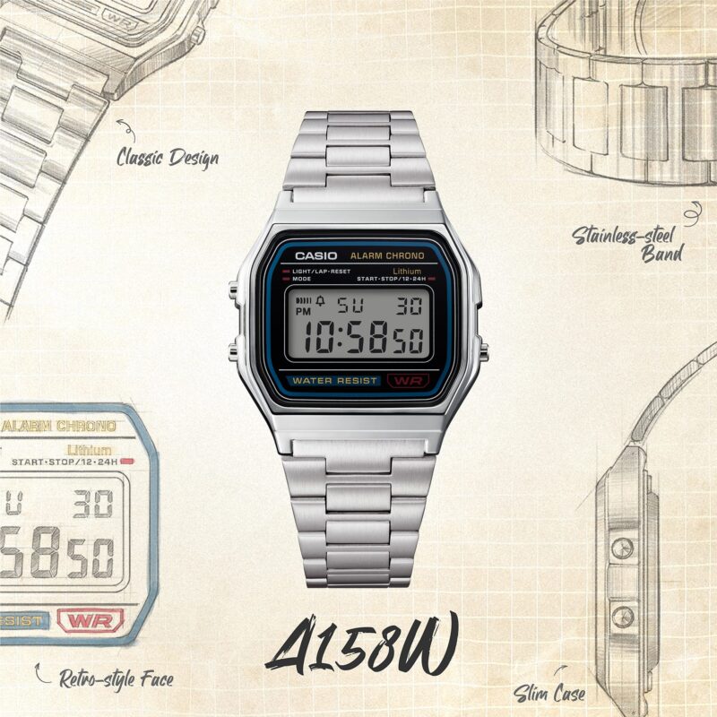 Casio Retro Silver Digital thumbnail 2