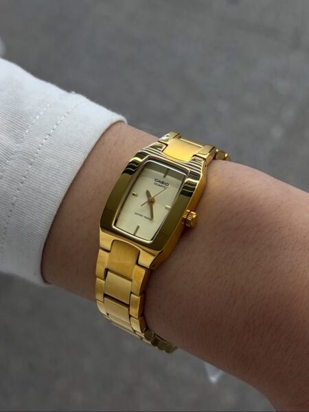 Alternative view of Casio Rectangular Champagne Gold