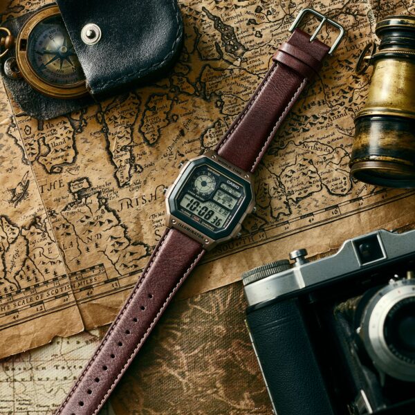 Alternative view of Casio Worldtime Brown Leather