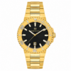 Sergio Tacchini Gold Black Dial Watch
