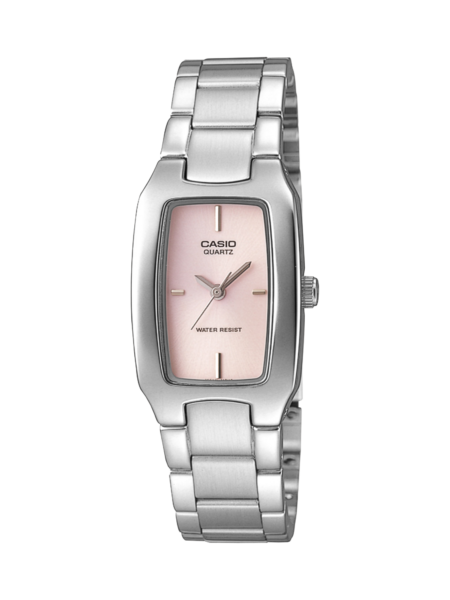 Casio Rectangular Pink Silver