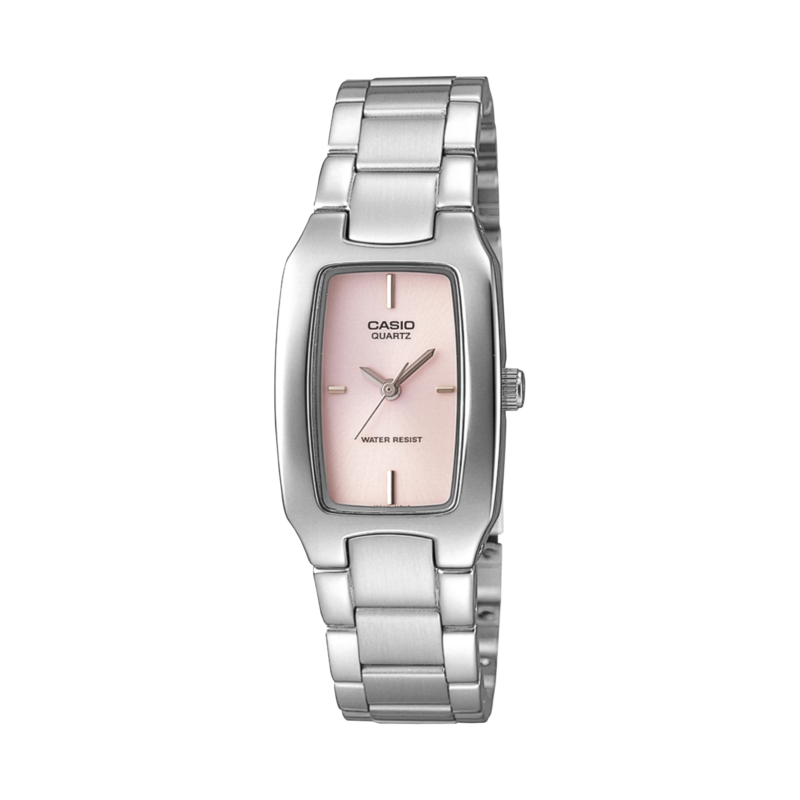 Casio Rectangular Pink Silver