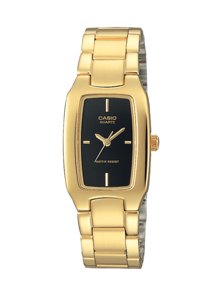 Casio Rectangular Black Gold