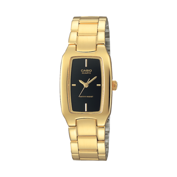 Casio Rectangular Black Gold