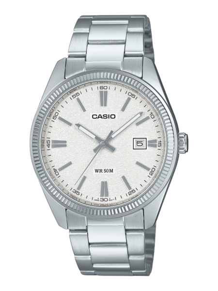 Casio Fluted White Steel