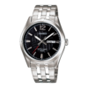 Casio Daydate Black Silver
