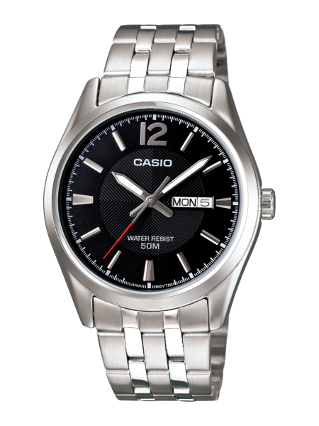 Casio Daydate Black Silver