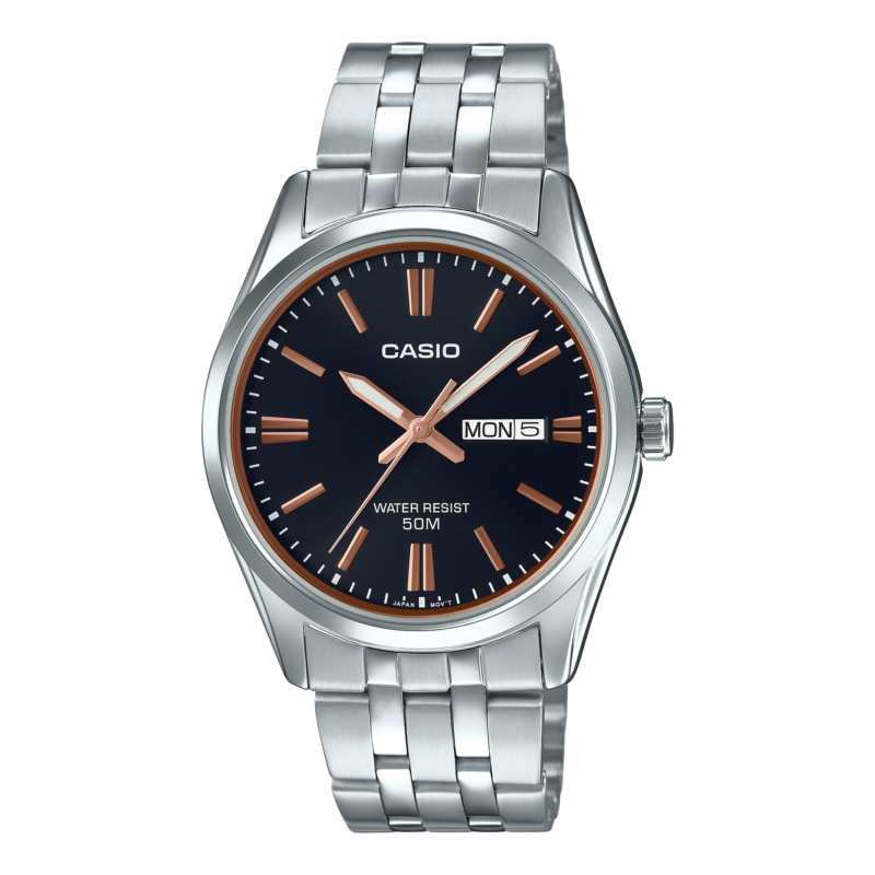 Casio Daydate Black Rose