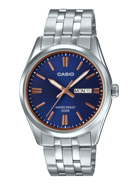 Casio Daydate Blue Rose