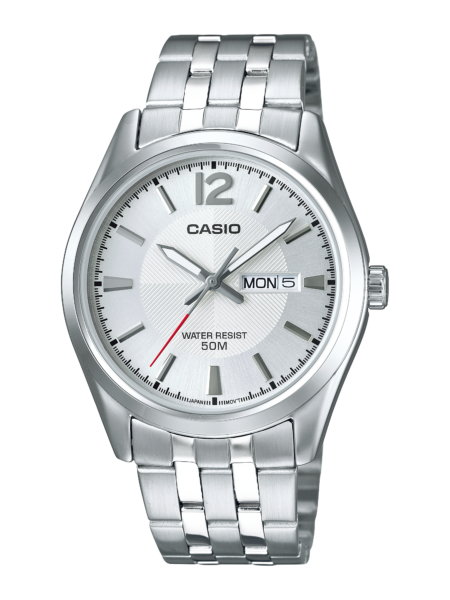 Casio Daydate White Steel