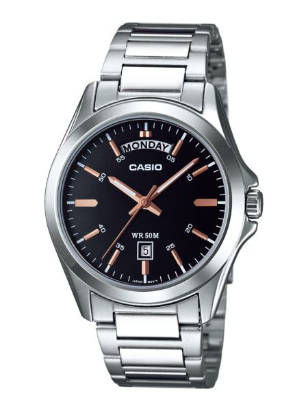 Casio Weekday Black Steel