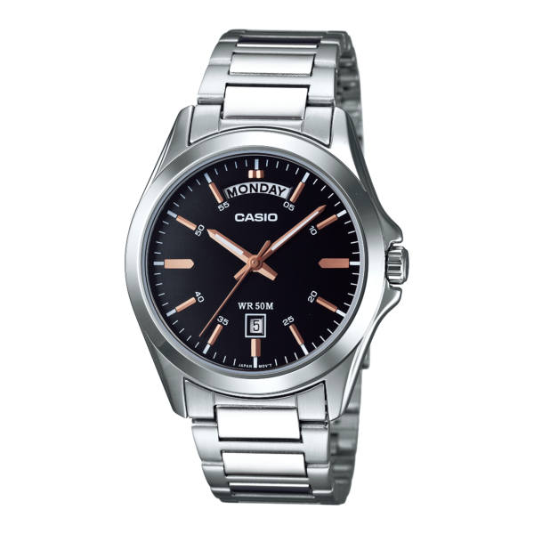 Casio Weekday Black Steel