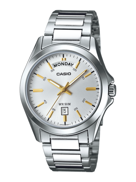 Casio Weekday White Steel