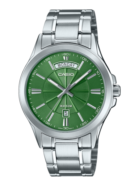 Casio Daydate Green Steel