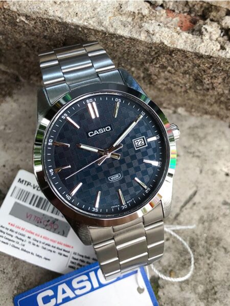 Alternative view of Casio Textured Navy Steel