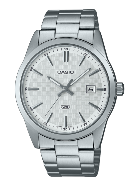 Casio Textured White Steel