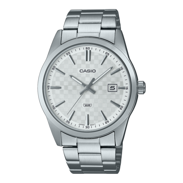 Casio Textured White Steel