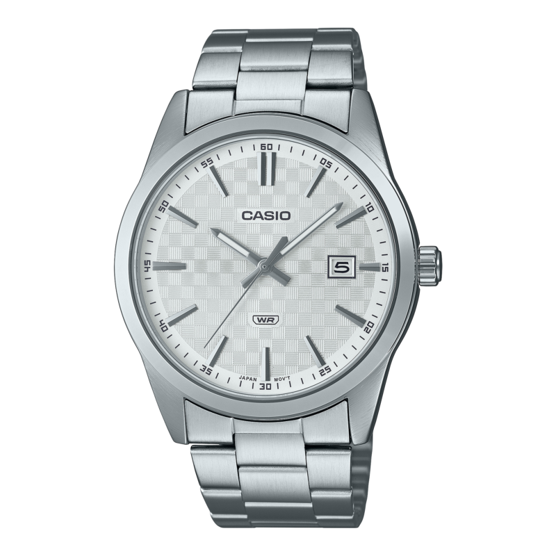 Casio Textured White Steel