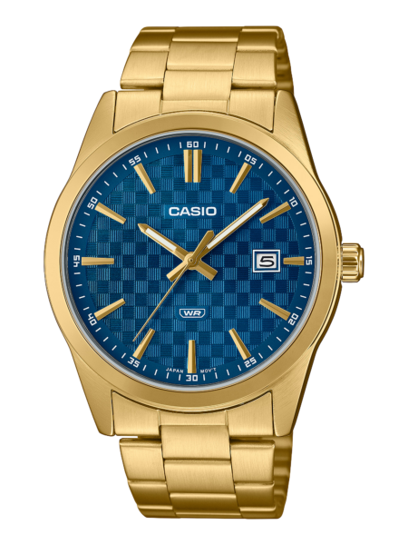 Casio Textured Blue Gold