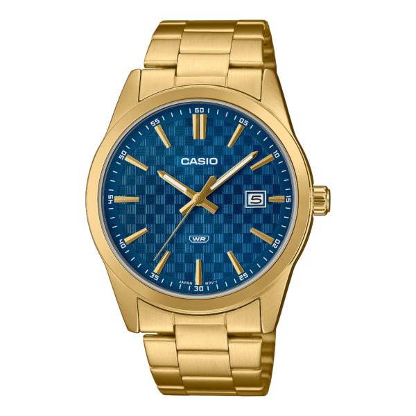 Casio Textured Blue Gold