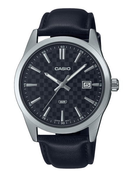 Casio Textured Black Leather