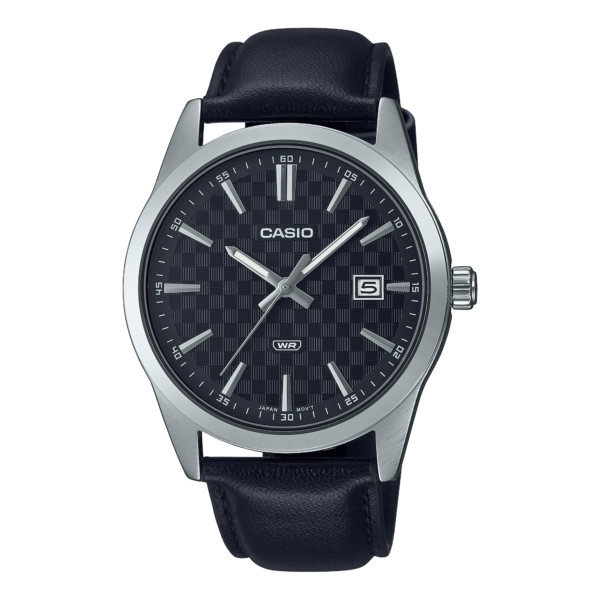Casio Textured Black Leather