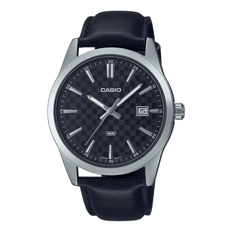 Casio Textured Black Leather