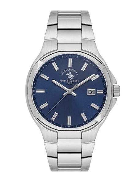 Santa Barbara Polo Classic Men Silver Blue Dial Watch