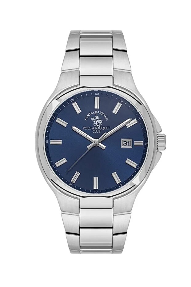 Santa Barbara Polo Classic Men Silver Blue Dial Watch